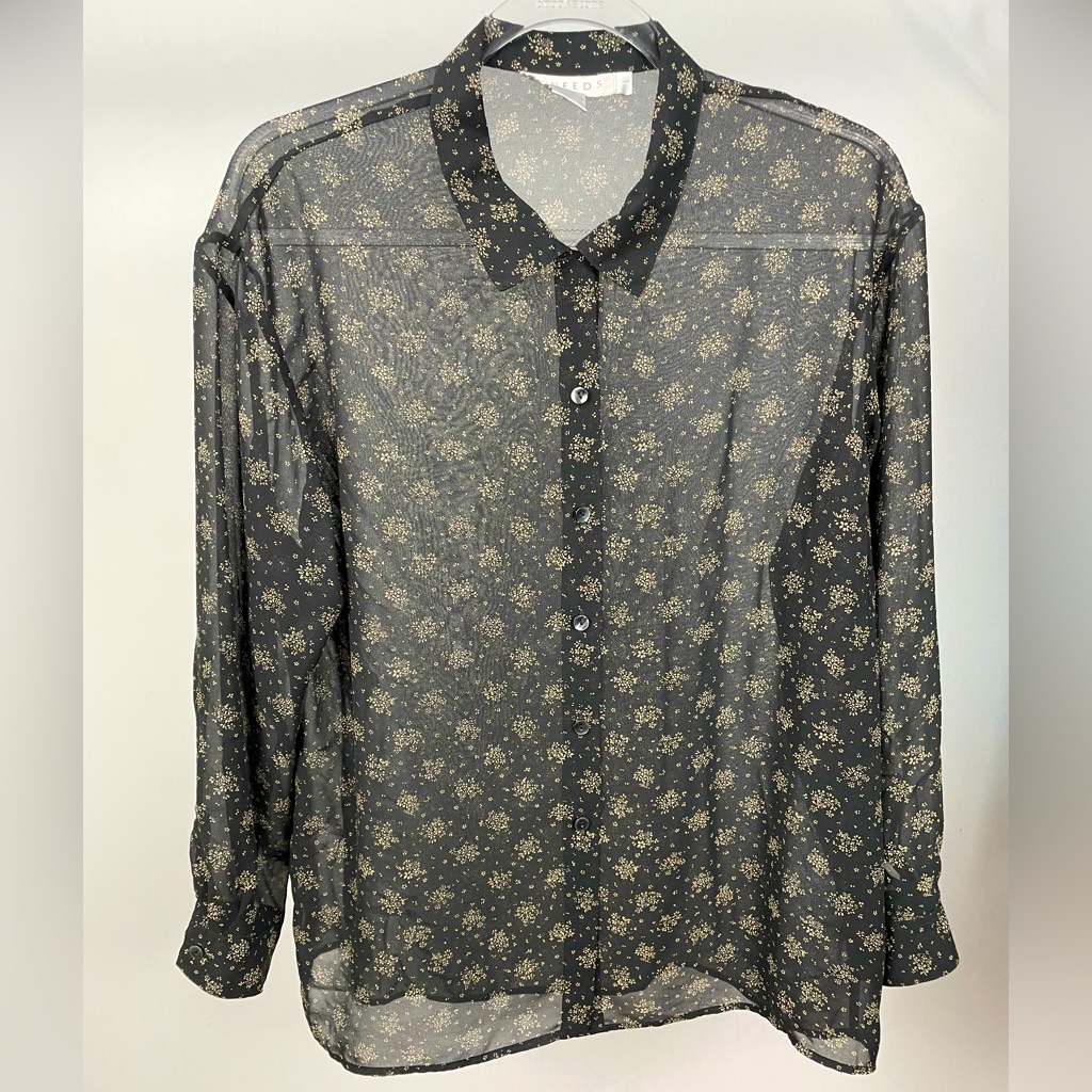 Chiffon Button Down Blouse